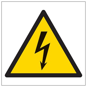 Warning Electric Symbol - Removable Vinyl