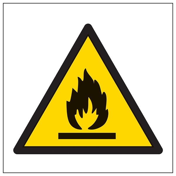 Warning Flammable Symbol | Safety Signs 4 Less