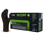 Showa 6112PF Black Biodegradable Nitrile Gloves