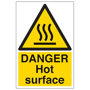 Danger Hot Surface - Portrait