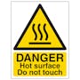 Danger Hot Surface Do Not Touch - Portrait