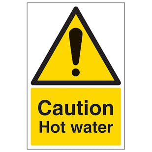 Caution Hot Water - Portrait