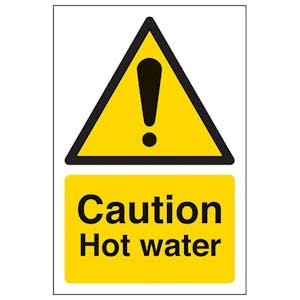 Eco-Friendly Caution Hot Water - Portrait