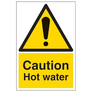 Caution Hot Water - Portrait - Removable Vinyl