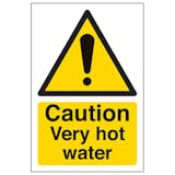Eco-Friendly Caution Very Hot Water - Portrait