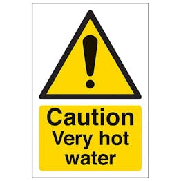 Eco-Friendly Caution Very Hot Water - Portrait