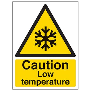 Caution Low Temperature - Portrait
