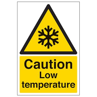 Caution Low Temperature - Portrait