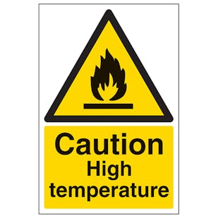 Caution High Temperature - Portrait