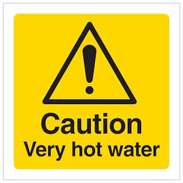 Caution Very Hot Water - Square