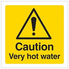Caution Very Hot Water - Square