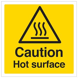 Caution Hot Surface - Square - Removable Vinyl