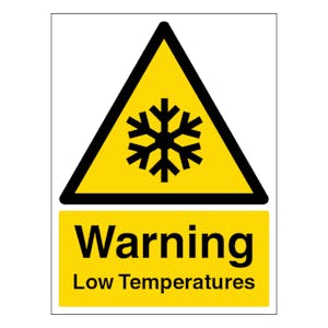 Warning Low Temperatures - Portrait