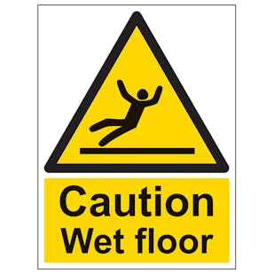 Caution Wet Floor - Portrait