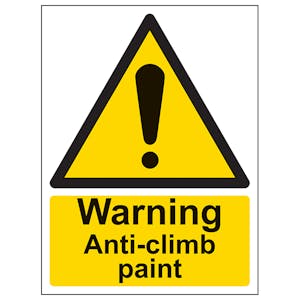 Warning Anti-Climb Paint - Portrait