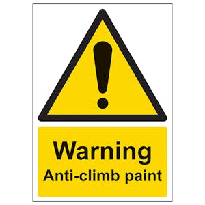 Warning Anti-Climb Paint - A4