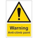 Warning Anti-Climb Paint - A4