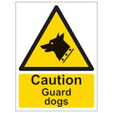 Caution Guard Dogs - Portrait