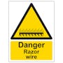 Danger Razor Wire - Portrait