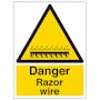 Danger Razor Wire - Portrait