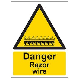 Eco-Friendly Danger Razor Wire - Portrait