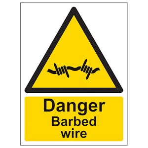 Danger Barbed Wire - Portrait