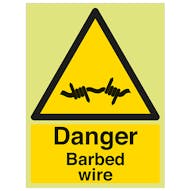 GITD Danger Barbed Wire