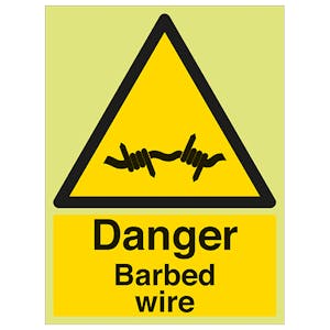 GITD Danger Barbed Wire