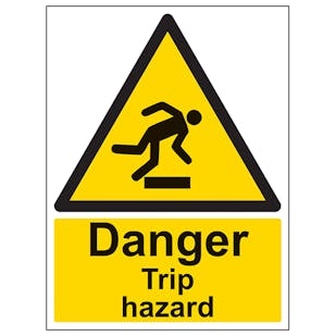 Danger Trip Hazard - Portrait