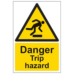 Danger Trip Hazard - Portrait - Removable Vinyl