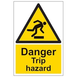 Danger Trip Hazard - Portrait - Removable Vinyl