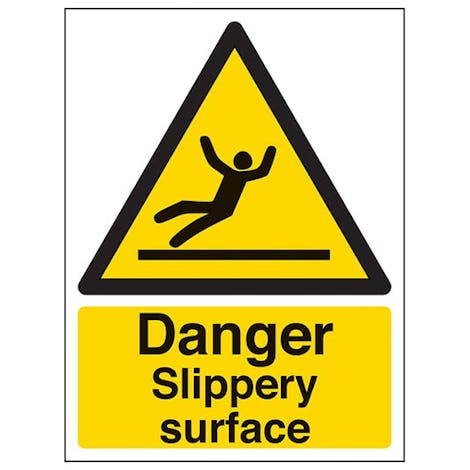 Danger Slippery Surface |Eco-Friendly Safety Signs | Safety Signage