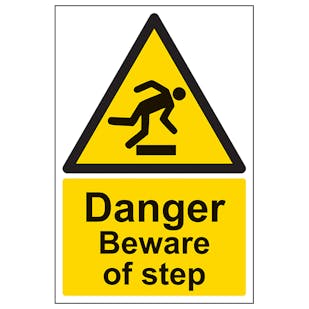 Danger Beware Of Step - Portrait