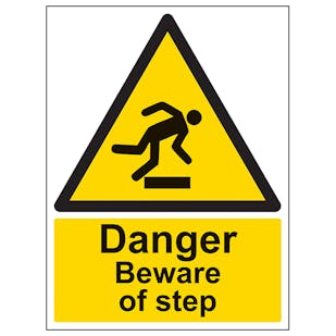Danger Beware Of Step - Portrait