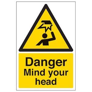 Danger Mind Your Head - Portrait - Removable Vinyl
