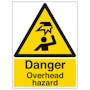 Danger Overhead Hazard - Portrait