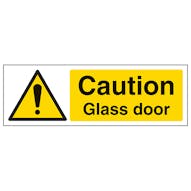 Caution Glass Door Landscape