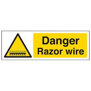 Eco-Friendly Danger Razor Wire - Landscape