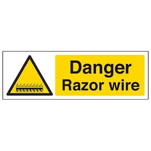 Eco-Friendly Danger Razor Wire - Landscape