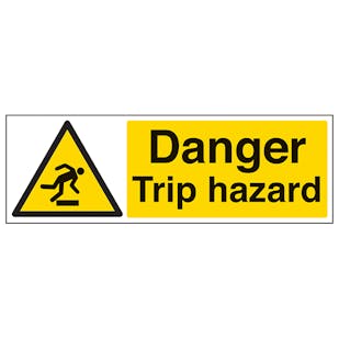 Danger Trip Hazard - Landscape