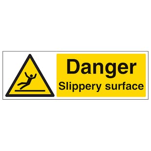 Danger Slippery Surface - Landscape