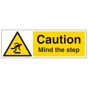 Caution Mind The Step - Landscape - Removable Vinyl