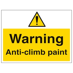 Warning Anti-Climb Paint - Large Landscape