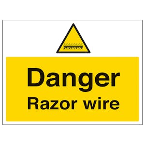 Danger Razor Wire - Large Landscape