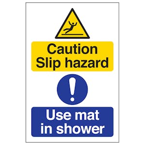 Caution Slip Hazard - Use Mat