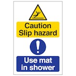 Caution Slip Hazard - Use Mat