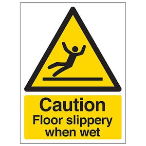 Eco-Friendly Caution Floor Slippery When Wet