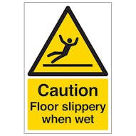 Caution Floor Slippery - Removable Vinyl