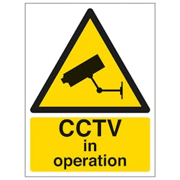 CCTV In Operation - Window Sticker