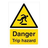 Danger Trip Hazard - A4